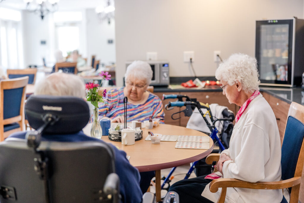 Residents Playing Bingo | Pelican Valley Senior Living