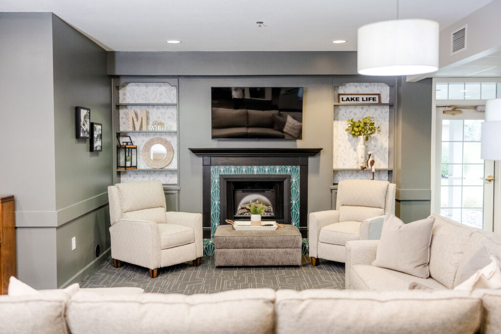 Fireplace | Pelican Valley Senior Living