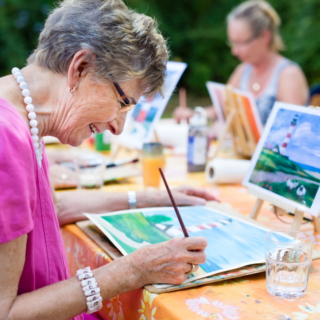 Resident Painting | Pelican Valley Senior Living