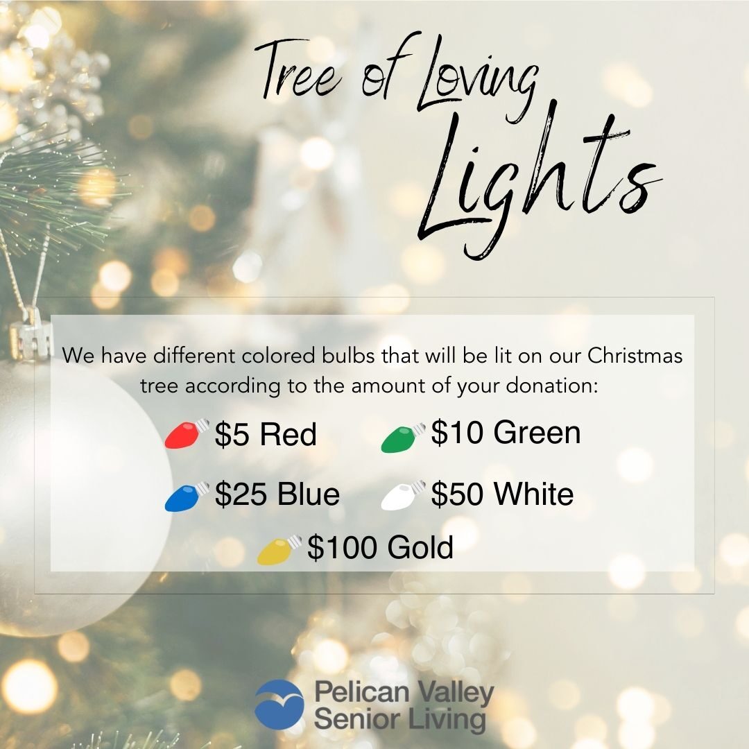 Tree of Loving Lights Details | Pelican Valley Senior Living